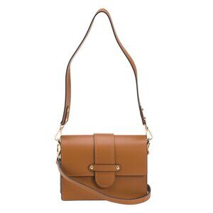 CHEVAL Cuoio Made In Italy Leather Double Compartment Structured Crossbody